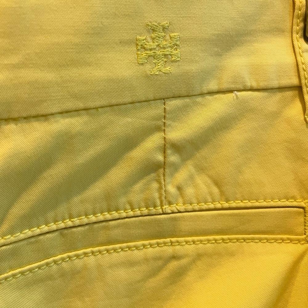 Tory Burch NWT Adrienne Lemon Embroidered Chino Pants 29 Resort - Picture 7 of 13